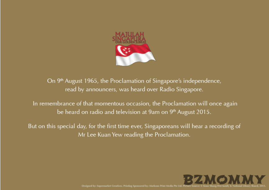 singapore proclamation 1
