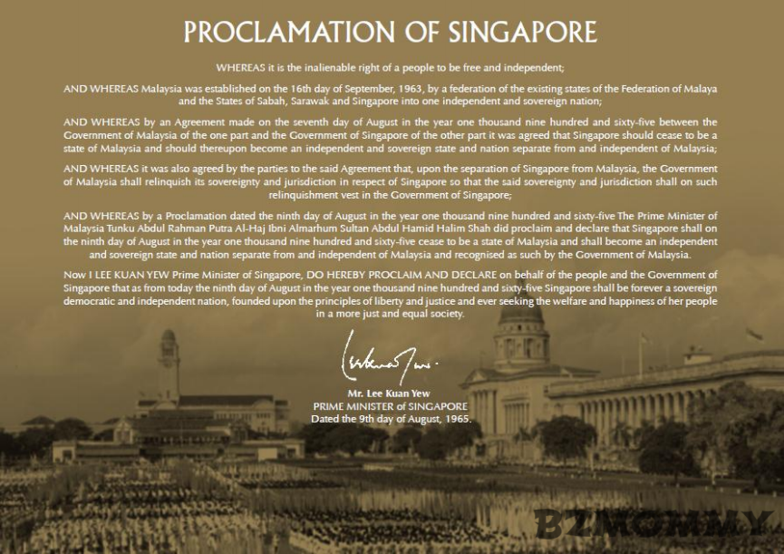 singapore proclamation