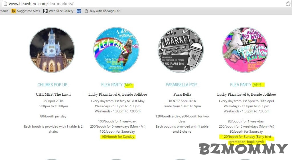 Screenshot taken from Fleawhere website